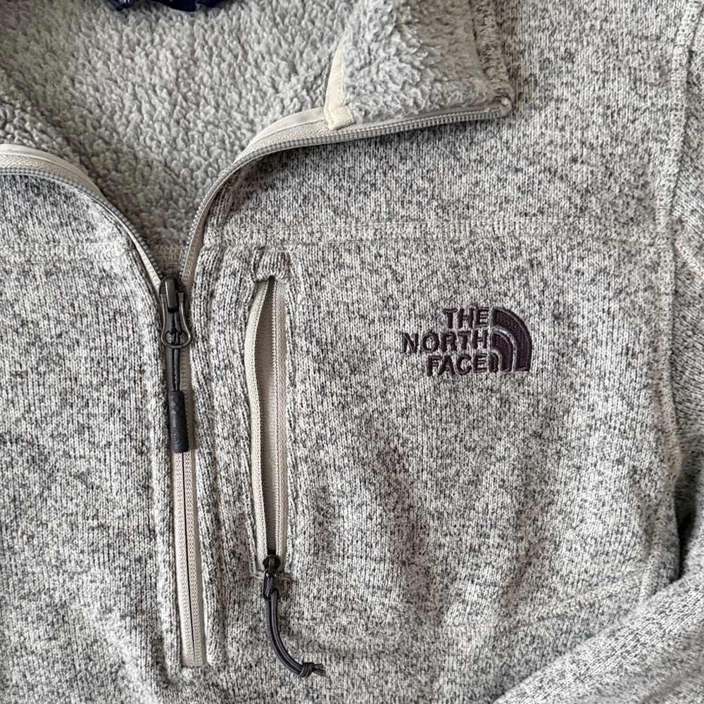 The North Face Men's Zip-Up Gray Sweater - Picture 2 of 3